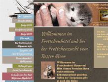 Tablet Screenshot of frettchenhotel.de